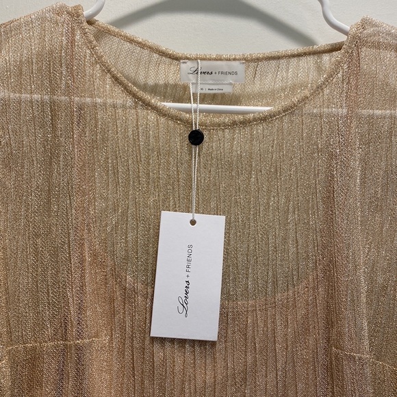 Light gold Lovers + Friends barker mini dress XS NWT - Picture 5 of 6